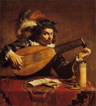 The Lute Player Artwork by Theodoor Rombouts