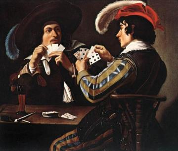 The Card Players Artwork by Theodoor Rombouts