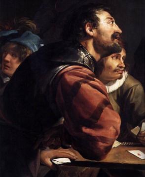 The Denial Of St Peter (detail) Artwork by Theodoor Rombouts