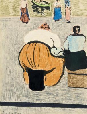 Vissersvrouwen Op De Kaai - Femmes De Pecheurs Sur Le Quai Artwork by Leon Spilliaert