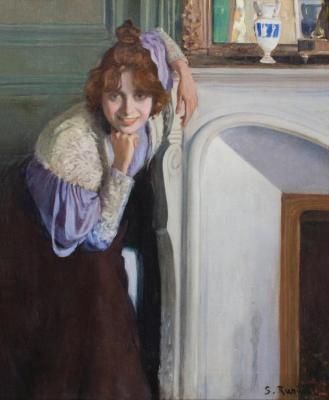 Laughing Girl Artwork by Santiago Rusiñol Prats