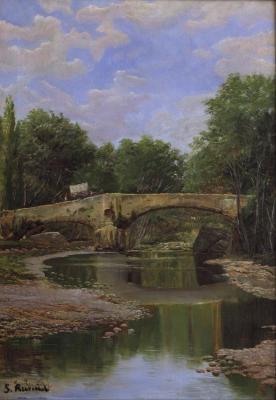 Bridge Over A River, Circa 1884 Artwork by Santiago Rusiñol Prats