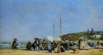 Trouville, Beach Scene Artwork by Eugène-Louis Boudin