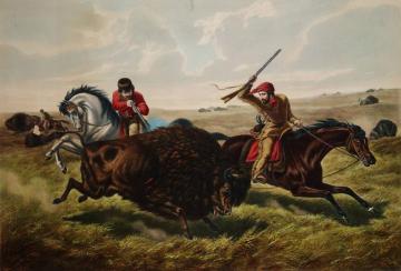 Life On The Prairie, The Buffalo Hunt Artwork by Arthur Fitzwilliam Tait