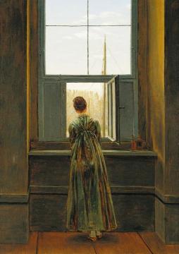 Woman at a Window Artwork by Caspar David Friedrich