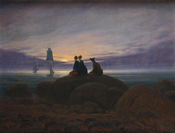 Moonrise over the Sea Artwork by Caspar David Friedrich