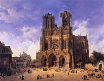 Reims Cathedral Artwork by Domenico Quaglio