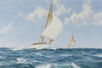 Dinard Racers Artwork by Montague Dawson