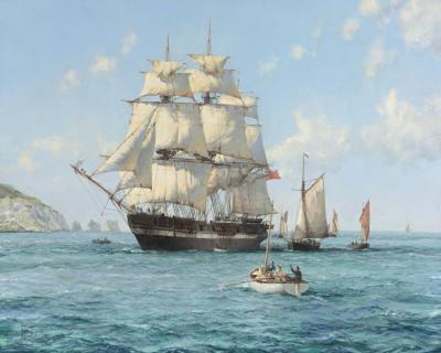 The Arrival,the Thetis Artwork by Montague Dawson