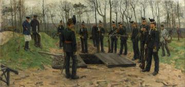 Military funeral Artwork by Isaac Israels
