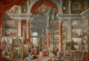 Picture Gallery With Views Of Modern Rome Artwork by Giovanni Paolo Pannini