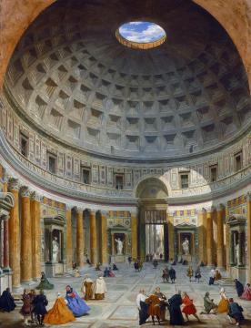 Interior Of The Pantheon, Rome Artwork by Giovanni Paolo Pannini