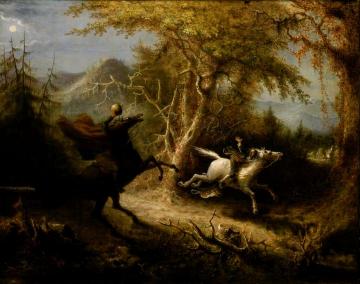The Headless Horseman Pursuing Ichabod Crane Artwork by John Quidor