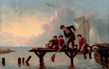 Boys Crabbing Artwork by William Tylee Ranney