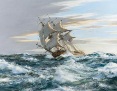 The Gallant Privateer The U.s.s. Rattlesnake Artwork by Montague Dawson