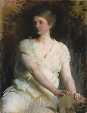 Portrait of a woman Artwork by Abbott Handerson Thayer