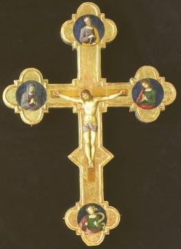 Processioned Cross With Franciscan Saints (recto) Artwork by Raphael