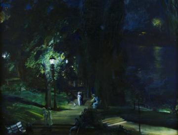 Summer Night, Riverside Drive Artwork by George Wesley Bellows