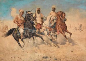 Trois cavaliers Artwork by Giuseppe Gabani