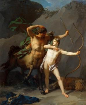 The Education Of Achilles By Chiron Artwork by Jean Baptiste Regnault
