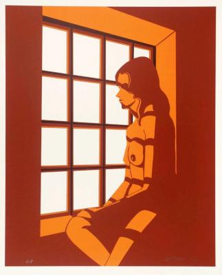 Girl At Window,1970 Artwork by Nicholas Monro
