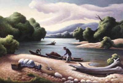 Current River, Missouri Ozarks Artwork by Thomas Hart Benton