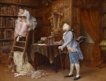 In The Library Artwork by John Arthur Lomax