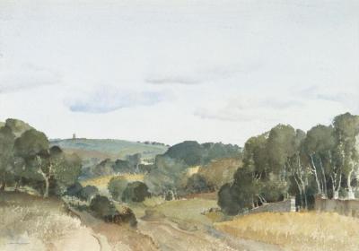 Halnaker Mill, Near Goodwood Artwork by Sir William Russell Flint
