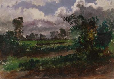 A View Across The Artist's Garden From His House At Exmouth, Devonshire,mid 19th Century Artwork by Francis Danby