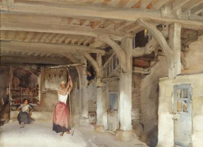 Lucilla Posing Amid The Jeers Of Her Companions Artwork by Sir William Russell Flint