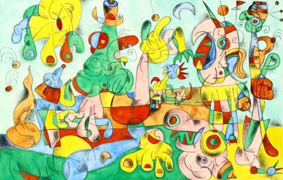 Le Banquet Artwork by Joan Miró