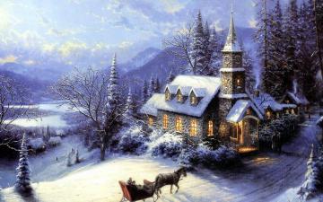 Christmas Artwork by Thomas Kinkade