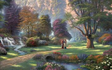 Walk Of Faith Artwork by Thomas Kinkade