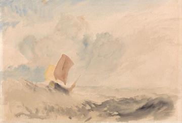 A Sea Piece - A Rough Sea with a Fishing Boat Artwork by Joseph Mallord William Turner