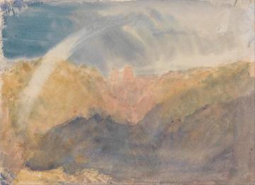 Crichton Castle (Mountainous Landscape with a Rainbow) Artwork by Joseph Mallord William Turner