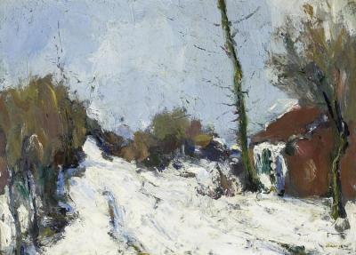 Winter Near Newport Artwork by Armin Hansen