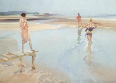 Patience Knee Deep Artwork by Sir William Russell Flint