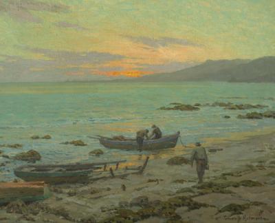 The Fishermen Artwork by Granville Redmond