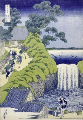 Aoigaoka Waterfall In The Eastern Capital Artwork by Katsushika Hokusai