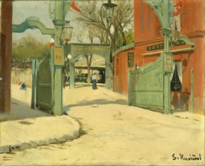 Entrance To The Park Of The Moulin De La Galette,1891 Artwork by Santiago Rusiñol Prats