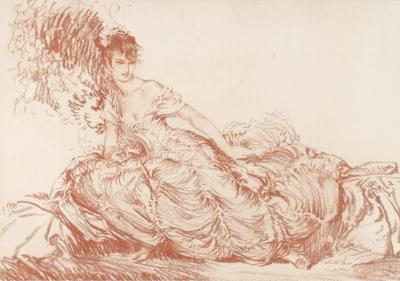 Cecilia In Her Balldress Artwork by Sir William Russell Flint