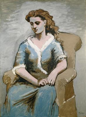Woman Seated In A Armchair Artwork by Pablo Picasso