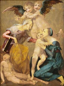 Allegory of Salvation with the Virgin and Christ Child, St. Elizabeth, the Young St. John the Baptist Artwork by Rosso Fiorentino