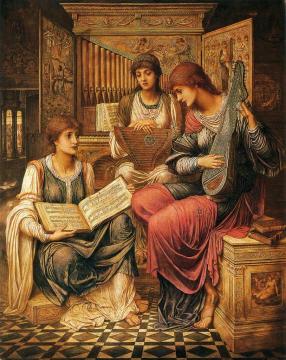 The Music Of A Bygone Age Artwork by John Melhuish Strudwick