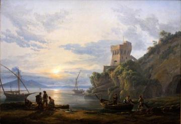 Coast near Castellammare in the morning mist Artwork by Johan Christian Dahl