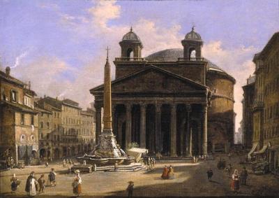 View Of The Pantheon, Rome Artwork by Ippolito Caffi