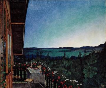 Summer Night Artwork by Harald Oskar Sohlberg