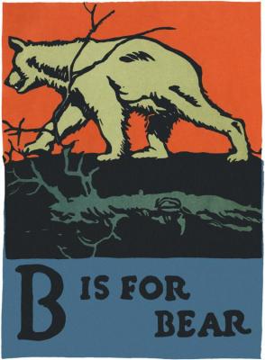 Alphabet - B Is For Bear Artwork by C.b. Falls