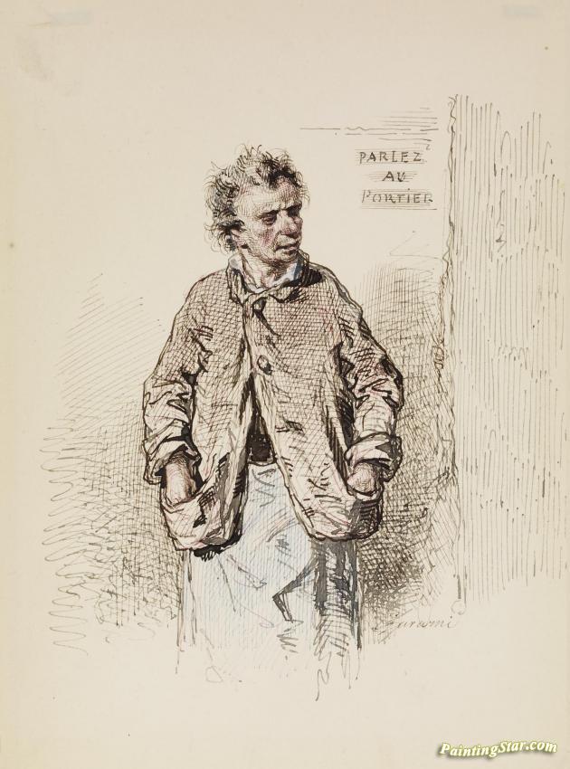 The Porter Artwork by Paul Gavarni