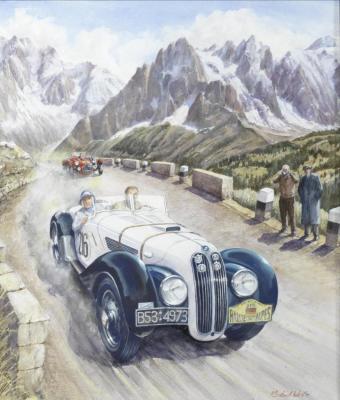 1952 Alpine Trial Artwork by Michael Wright